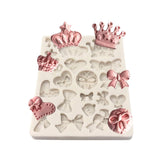 Molde Silicona Coronas Y Moños Mini